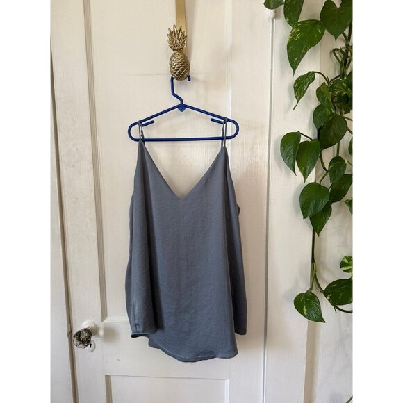 Express women’s size large blue V-neck blouse - Picture 1 of 7